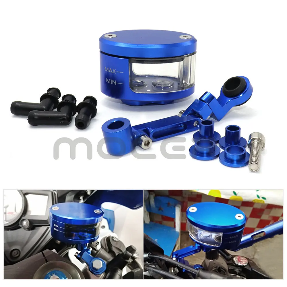 

Locomotive accessories RIZ0MA CNC motorcycle universal brake oil reservoir tank support bracket transparent cup screw