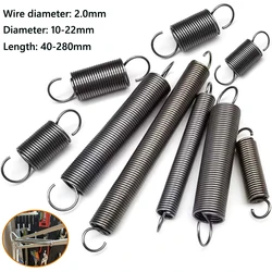 HOT 1pcs Open Tension spring Expansion Springs Extension Tension Spring Wire Diameter 2.0mm Spring Diameter 10mm-22mm