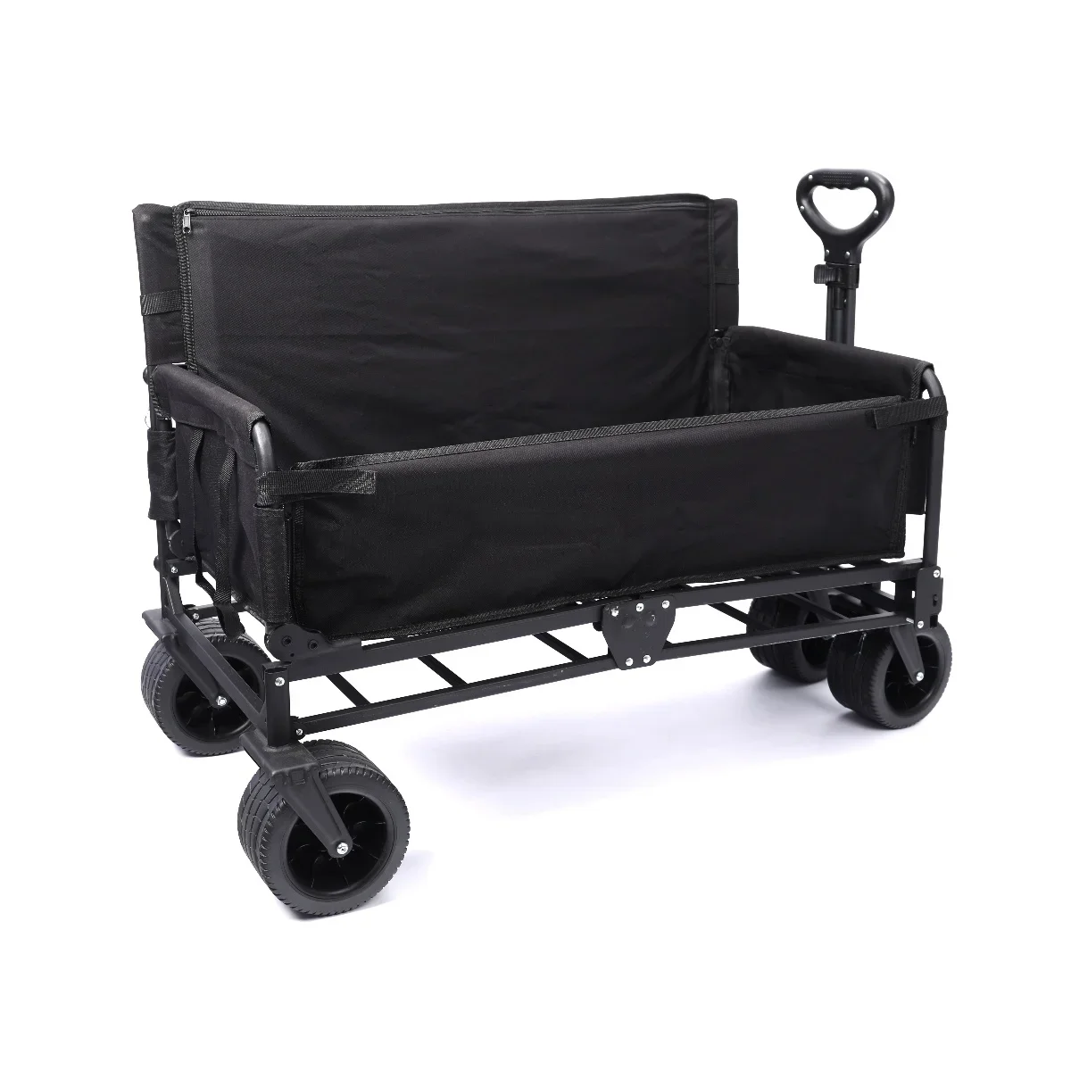 Sit Sleep Load Luggage Camping Wagon Cart Outdoor Heavy Duty Folding Custom Logo Kid Utility Trolley Cart With 2 Seat