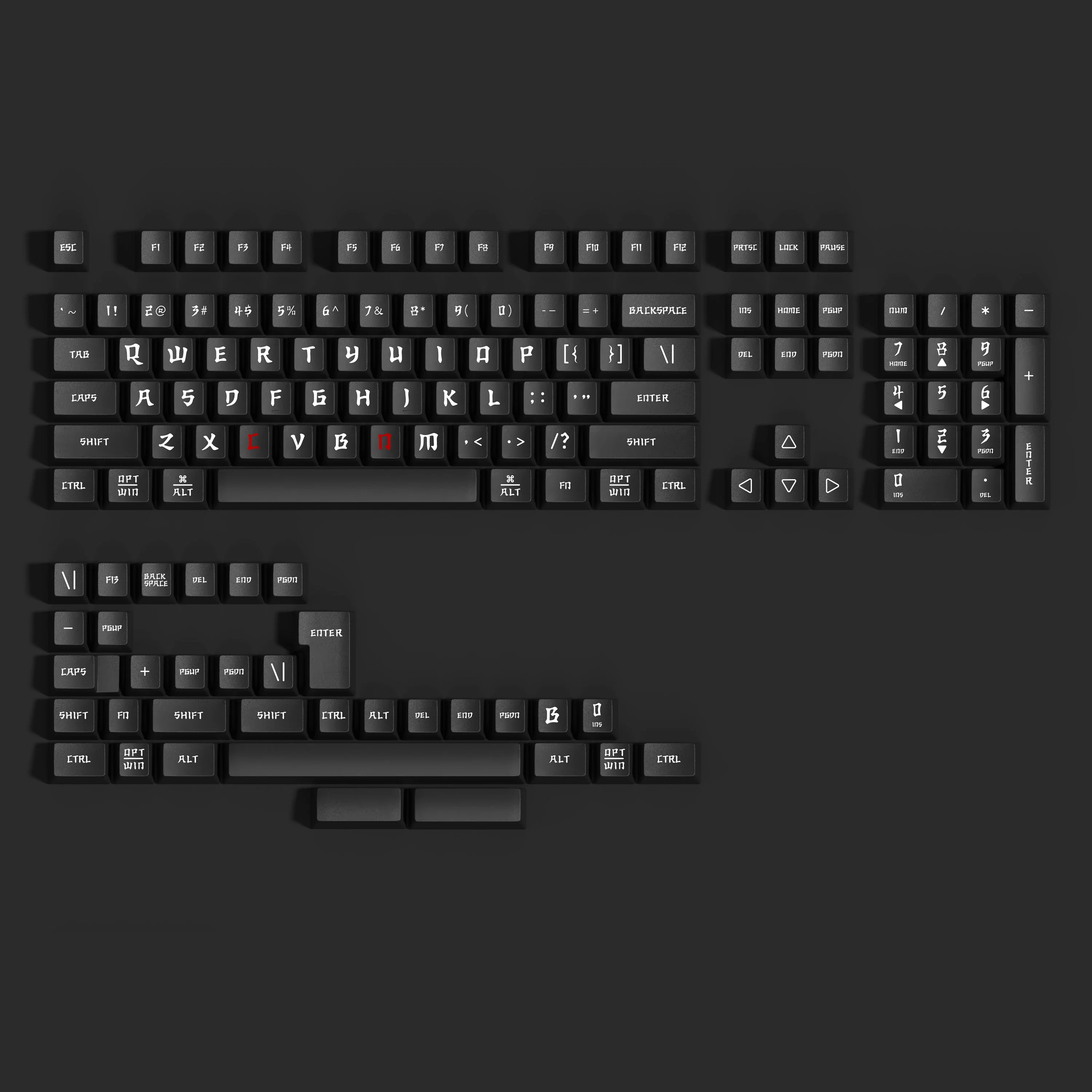 

Chinese character culture theme keycap customization pbt five-sided hot sublimation original factory height keycap split space