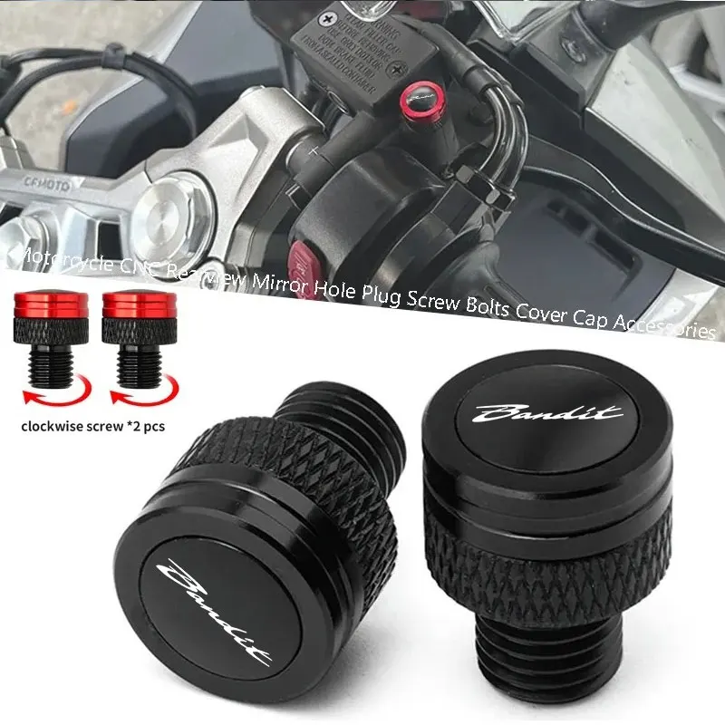 

For SUZUKI GSF 250 600 600S 650 650S 650N 1200 1250 Bandit 650S Motorcycle CNC Rearview Side Mirror Hole Cap Plug Accessories