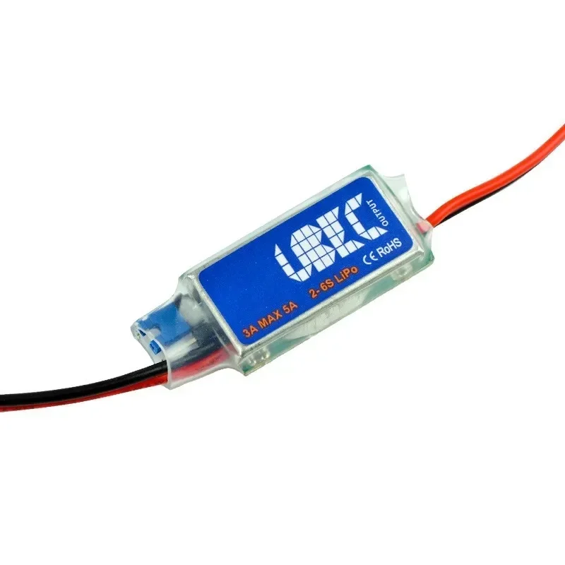 Modelo de avión Ubec 3a 5v/6v, interruptor antiinterferencias completo ajustable, fuente de alimentación 2-6s, módulo de reducción de voltaje Bec