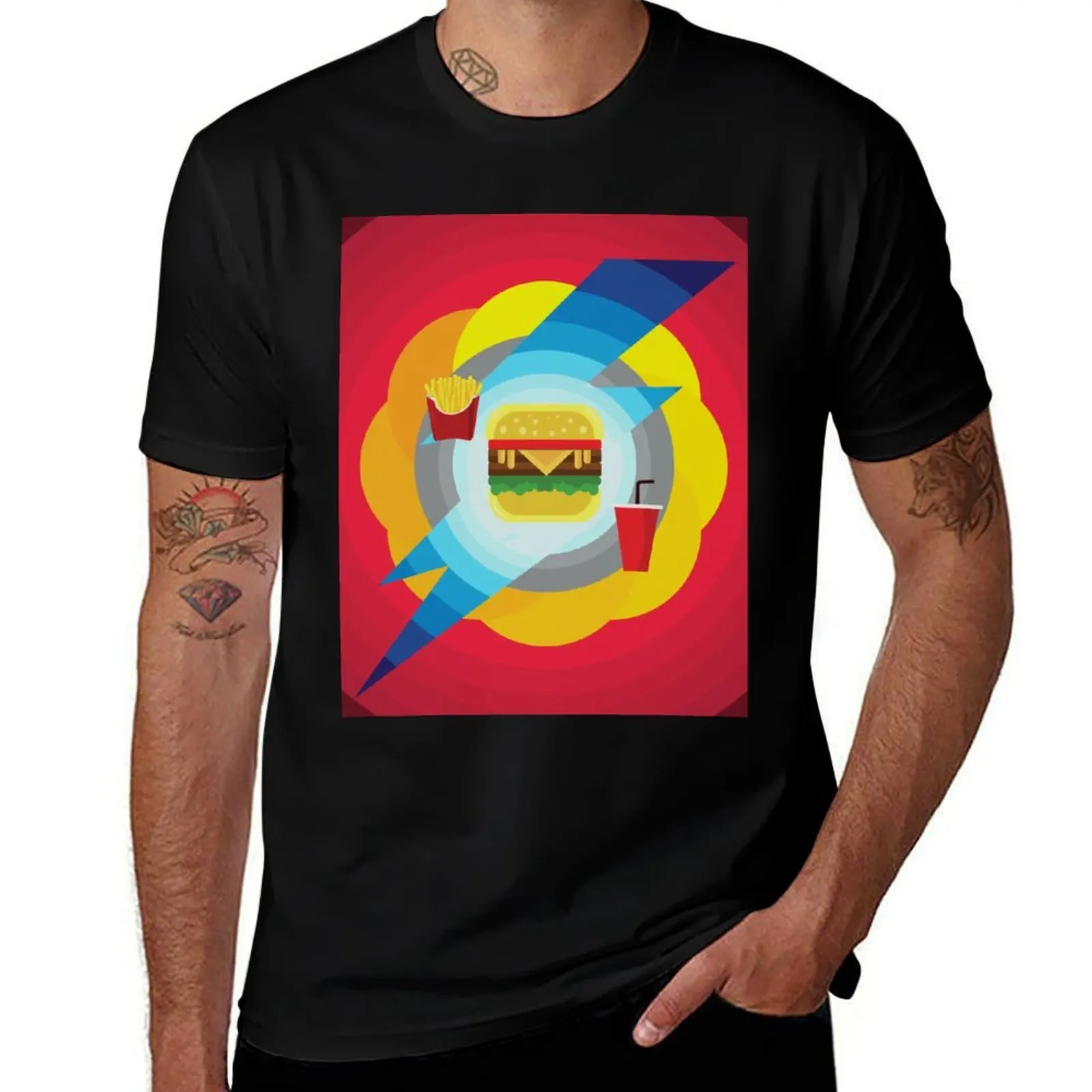 Combo Burger T-Shirt Basic Regular Fit Casual T-Shirt