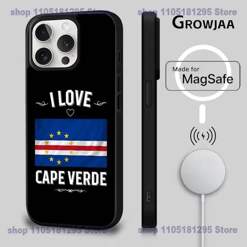 حافظة هاتف كيب فيردي لهاتف آيفون 17,16,15,14,13,12,11,Pro,Max,Plus,Mini,SE4,E شحن لاسلكي مغناطيسي Magsafe