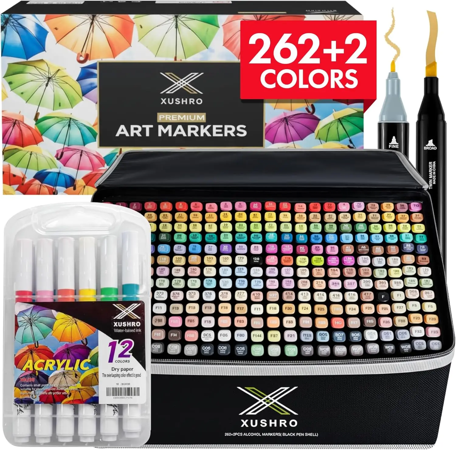 

Набор двусторонних спиртовых маркеров с тонким и скошенным наконечниками, не размазываются, для раскрашивания книг для взрослых и детей