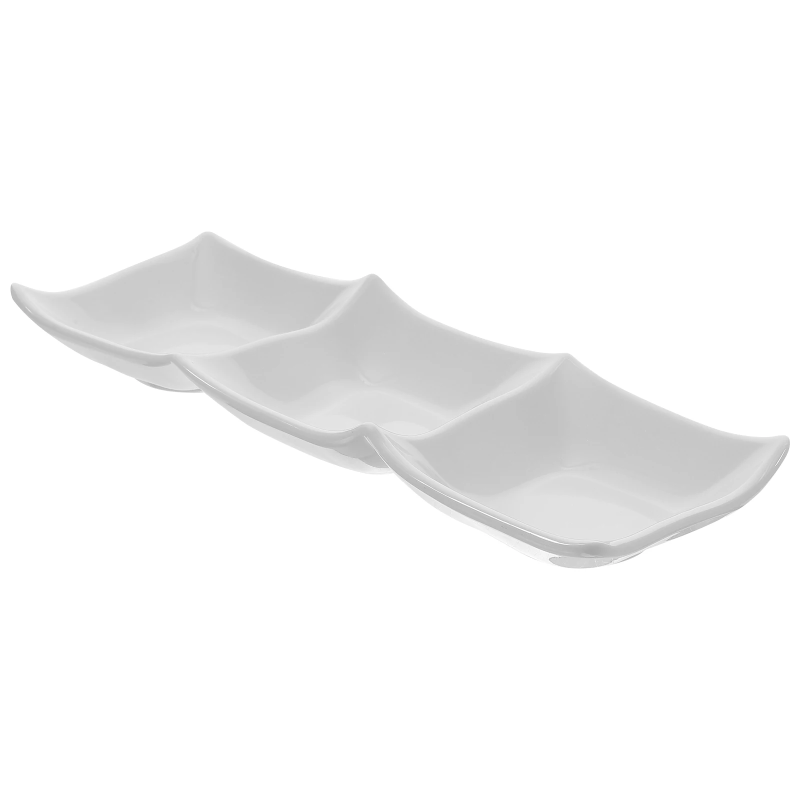 

Dipping Saucer Set Sauce Dipping Dish Small Snack Serving Bowl Multi Grid Flavor Separator Condiment Holder Household