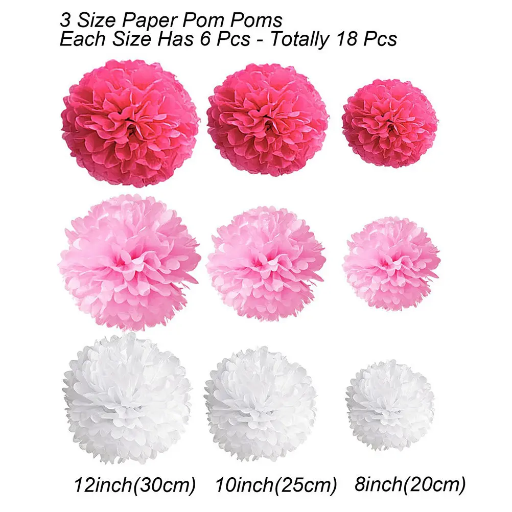 1Set Colorful Paper Honeycomb Ball Set 8 10 12 Inch Pink Rosy White Party Decor Wedding Engagement Festival Hanging Decorations