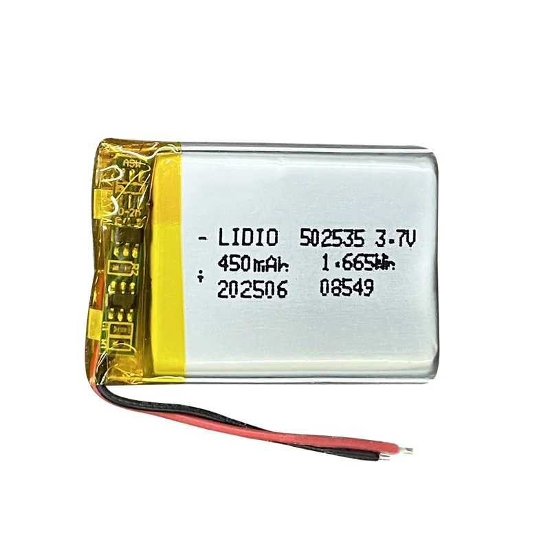 502535 3.7V 450MA Lithium Polymer Li-Po li ion Rechargeable Battery cells For Mp3 MP4 MP5 GPS mobile bluetooth