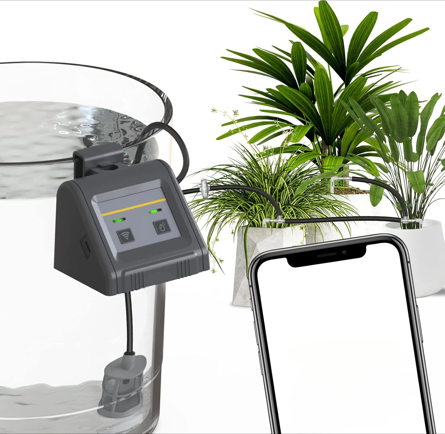 Irrigation Kit with Pump, Indoor Irrigation System for Potted Plants, APP & Voice Remote Control (2023 Release, V2)