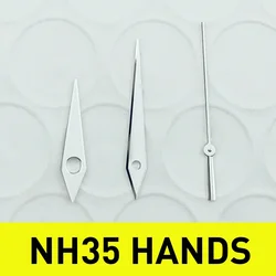 GS Silver Watch Hands Polished Polyhedral Stereo Design for NH35A NH36A Movement NH35 NH36 NH38