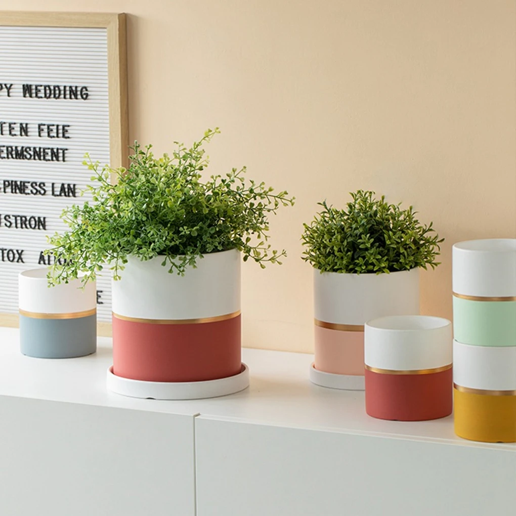 Ceramics Weather-resistant Flower Pots For Both Indoor And Outdoor Materials Ceramic Flower Pots red 14 14
