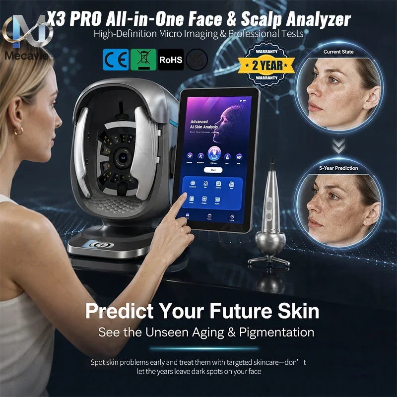 Professional AI Skin Analyzer 3D Face Scanner 12MP HD Camera Multi-Indicator Detection Salon-Grade Skin Analysis System Beauty