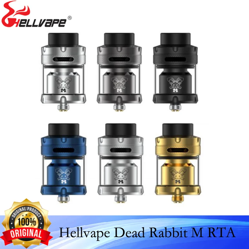 Oryginalny Hellvape Dead Rabbit M Atomizer RTA 2/3/4.5ml Atomizer pojemność 0.15ohm SS316 /0.25ohm KA1 siatka z drutu E Atomizer papierosa