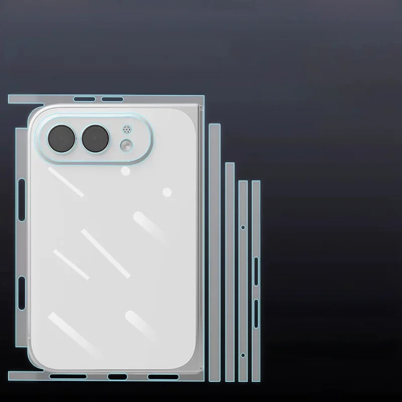 Transparent Matte Full Wrap Back Protective Film for IPhone18DUO /iPhone Duo Rear Skin Sticker Anti Scratch