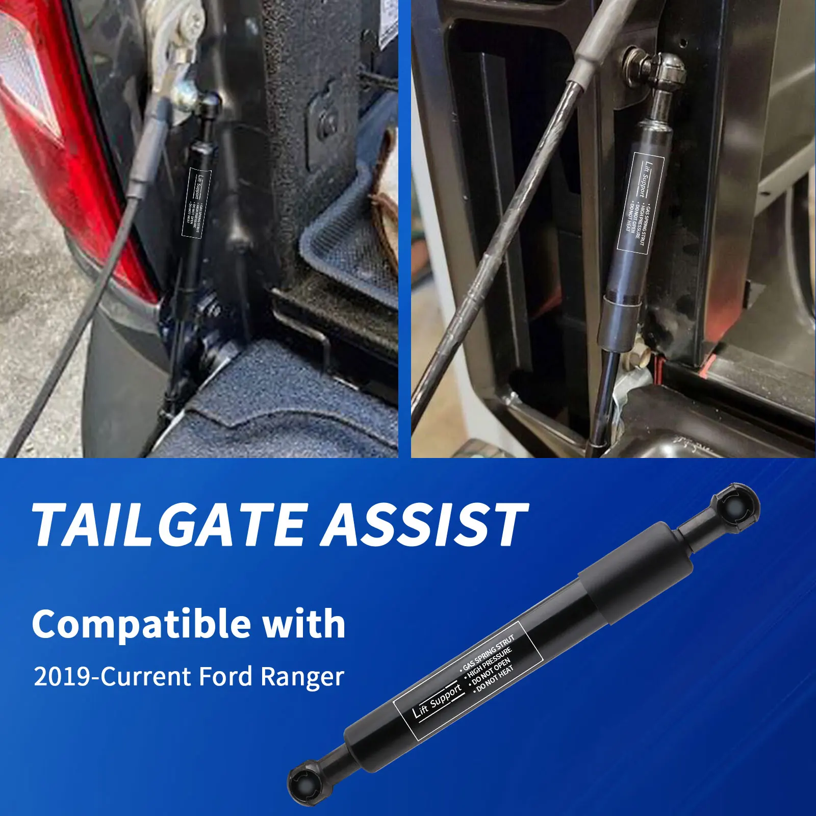 Truck Tailgate Assist,Tailgate Shock Lift Assist Fits for Ford Ranger 2019 2020 2021 2022 Tailgate for Ford Ranger 2019-Current