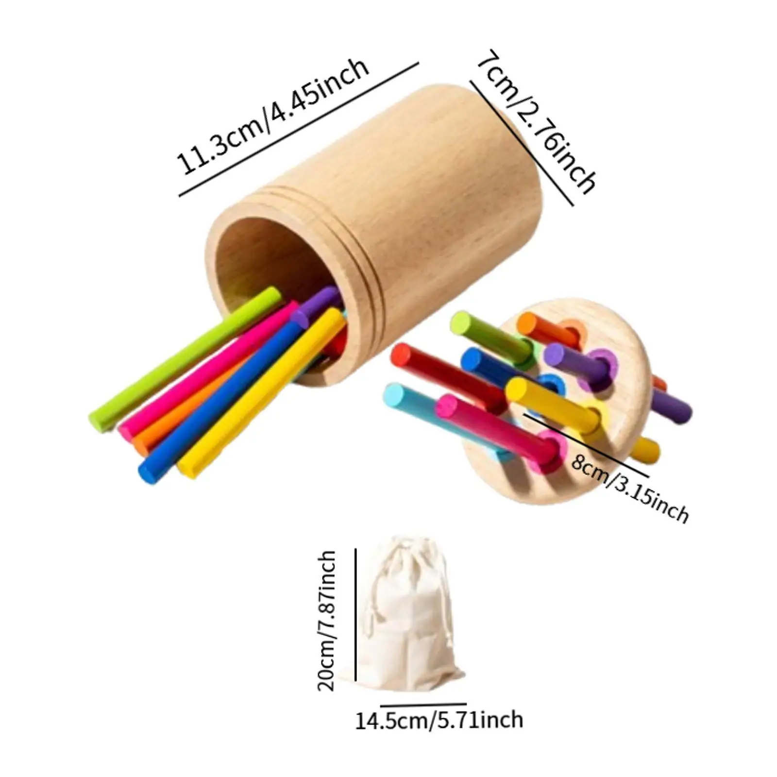 Bâton d'équilibrage en bois pour enfants, jouet assressenti, document de jouets, jouets de motricité fine pour enfants, garçons et filles, 2 à 3 ans