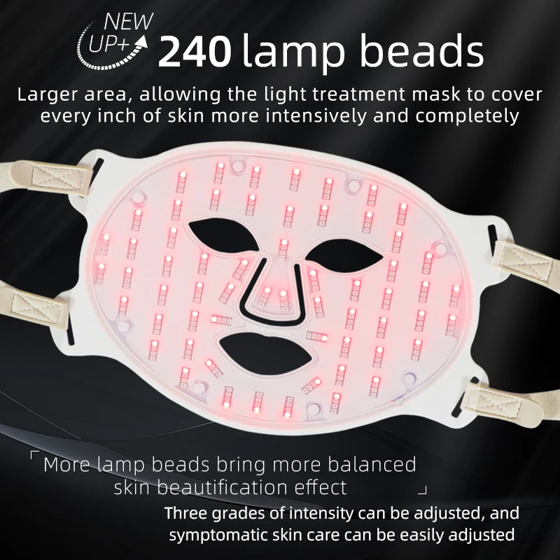 Led Mask Red Led Light Therapy Infrared Mask Silicone 4 Color Led Red Light Therapy Rejuvenation Anti-Aging Wrinkle Acne