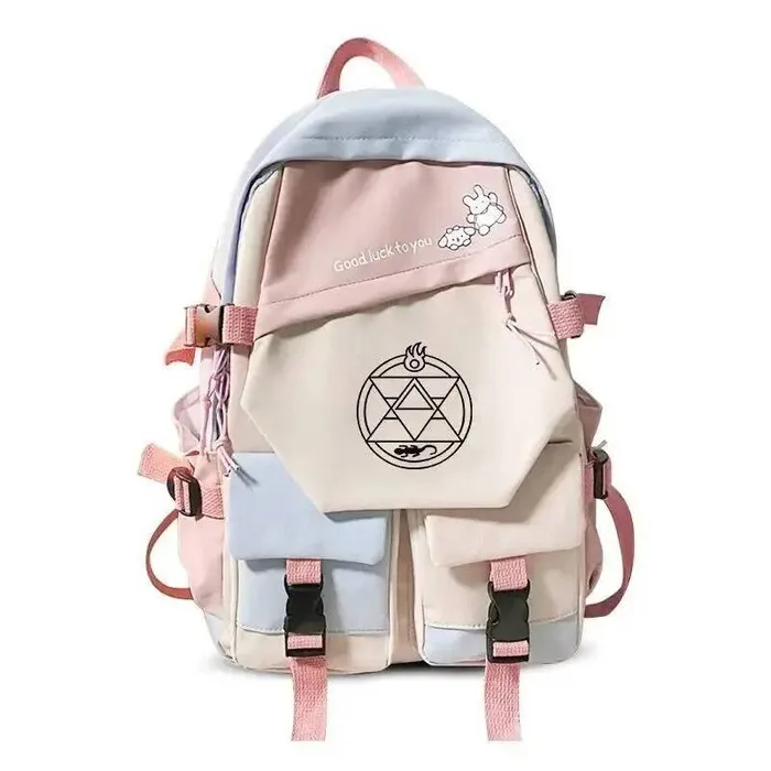 

Black Blue Green Fullmetal Alchemist Student Teens School Bags Backpacks Anime GAME