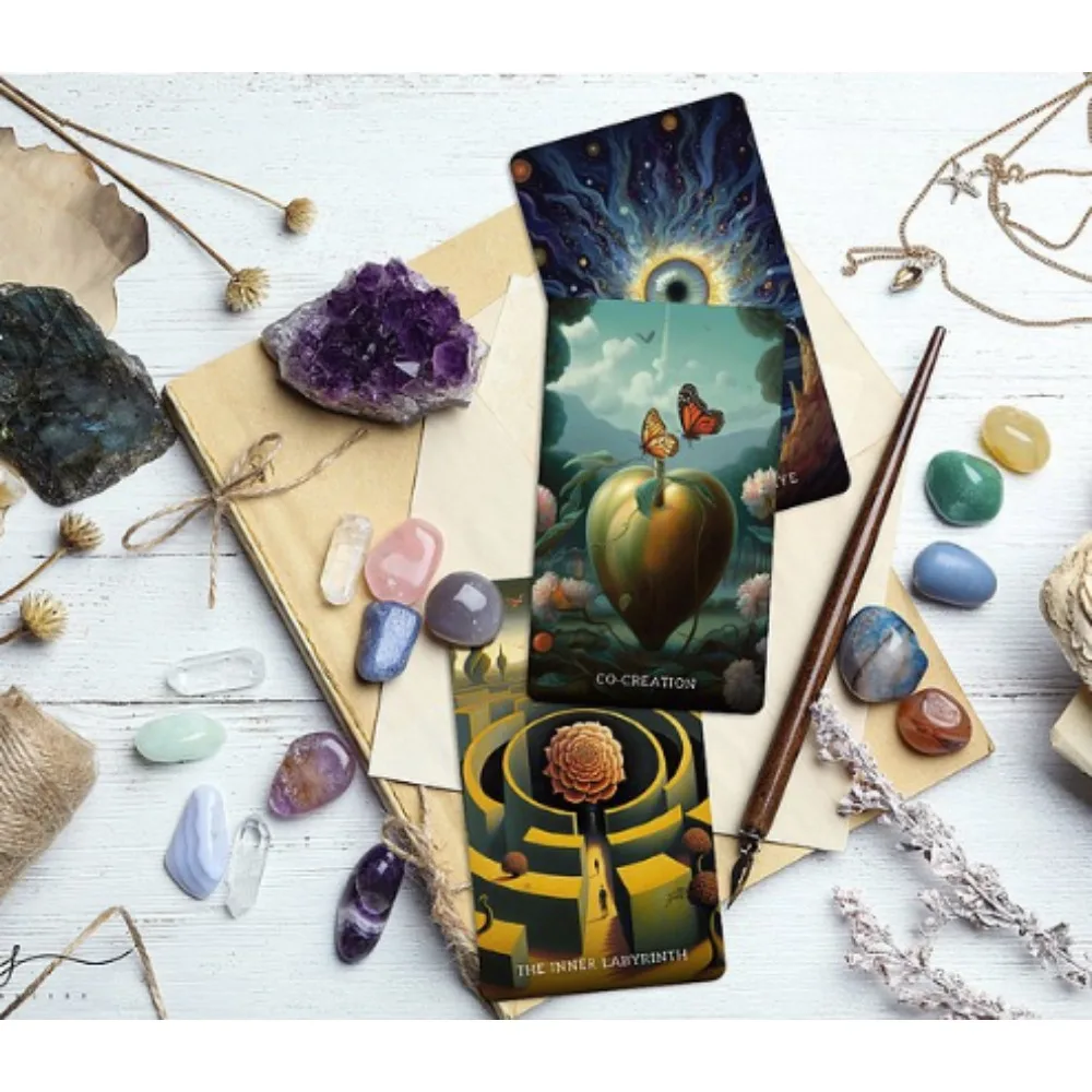 10.4x7.3cm Cosmic Dreamer Oracle: A Mesmerizing 48-card Deck That Invites You To Explore The Hidden Realms of The Psyche