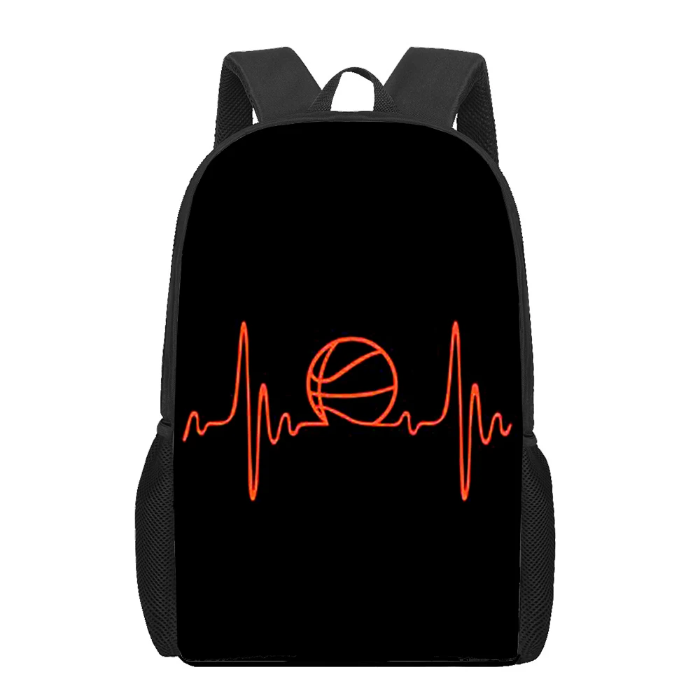 Mochilas escolares con estampado de baloncesto para niñas, niños y mujeres, bolsa de libros para estudiantes, bolso de hombro para niños, mochila hermosa