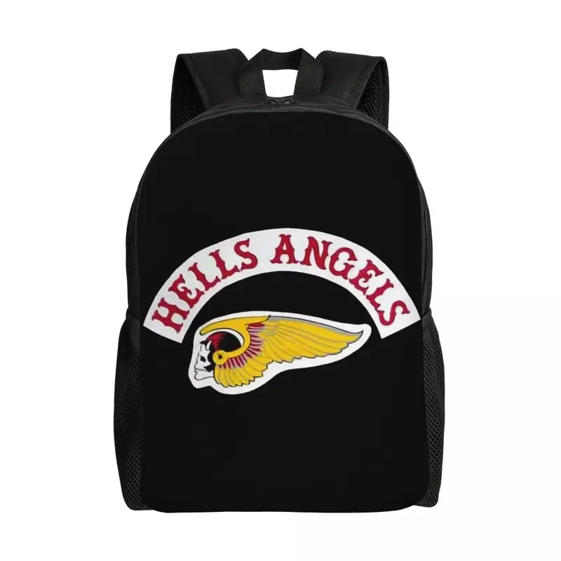 Custom Hells Angels World Logo Travel Backpack Women Men School Computer Bookbag Motorcycle Club College Student Daypack Bags