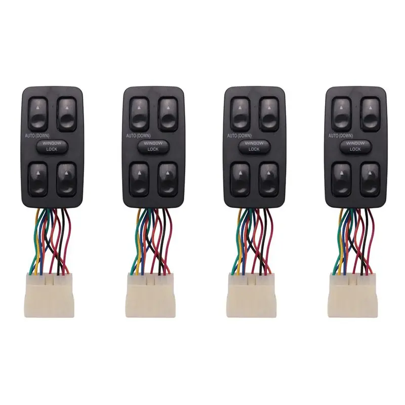 4X Front Left Driver Side Electric Power Master Window Switch 9357028001 For 1992-1994 Elantra Galloper-AS55