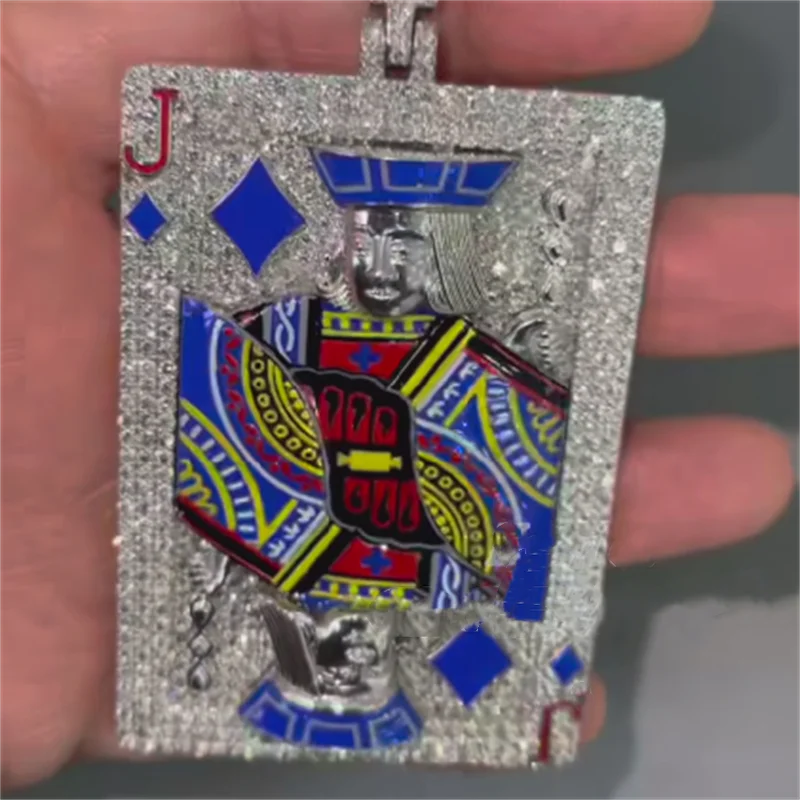 Gioielli Rapper personalizzati Hip Hop Vs Moissanite Lab Grown Diamond Pendant S925 catena da uomo ghiacciata placcata in oro a prezzo di fabbrica