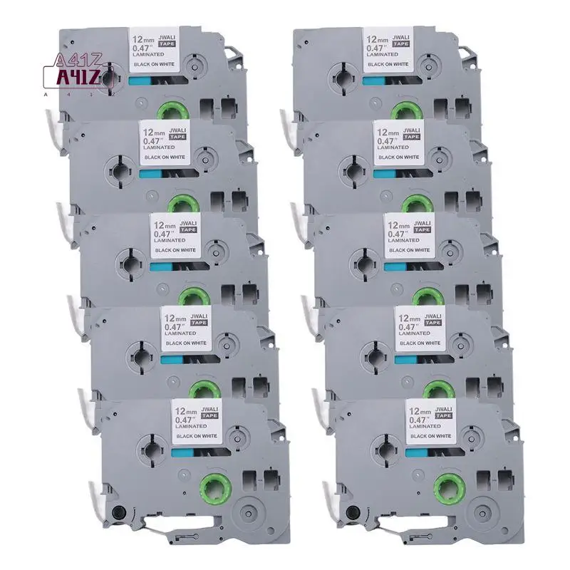 A41Z-10 Pack P Touch Label Maker Tape Replacement For Brother Tze-231 Tze Tz Tape 12Mm 0.47 Laminated White Label Refills