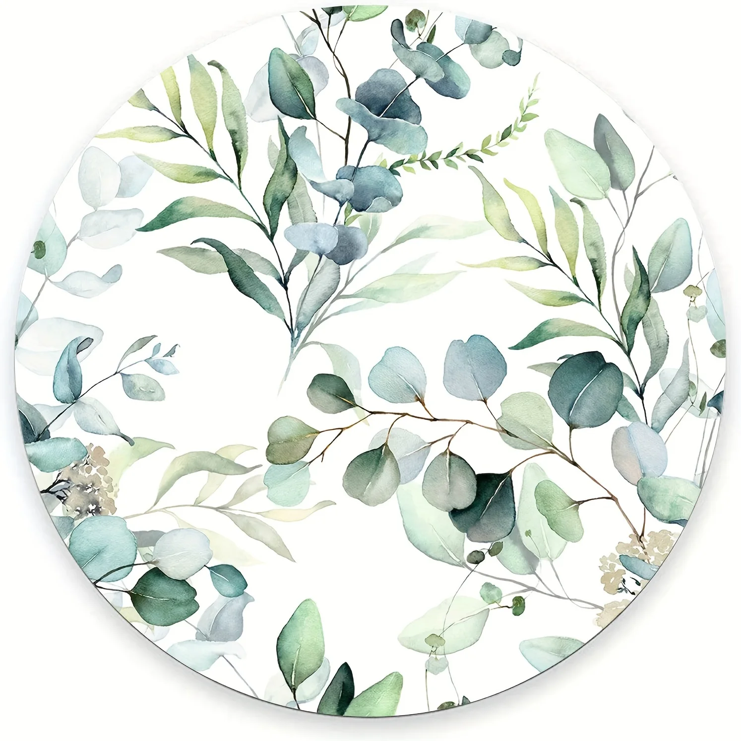 Round Grass Leaves Mouse Mat Small Non-Slip Gaming Mouse Pads Pc Gamer Office Carpet Playmat Computer Accessories Mousepad