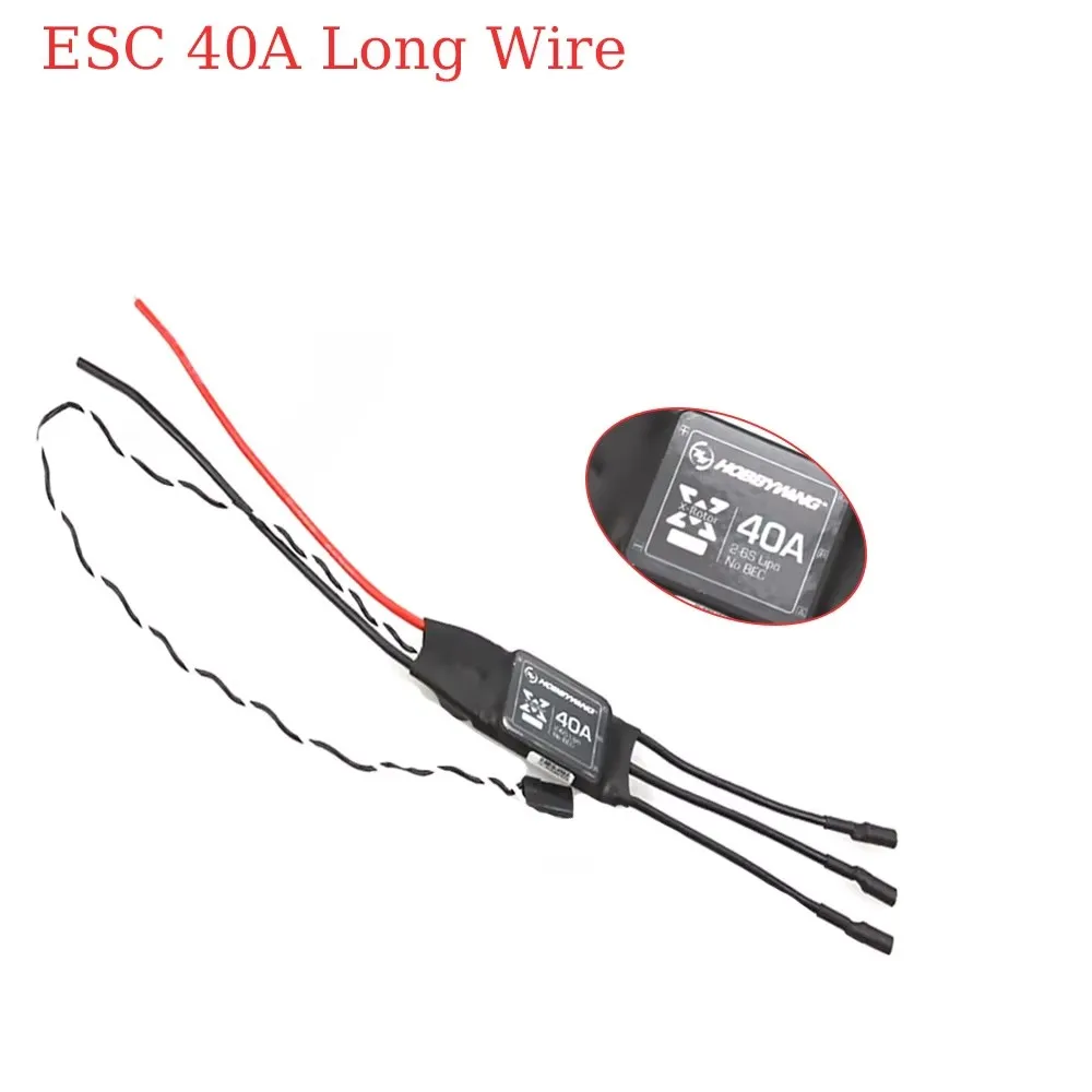 Hobbywing XRotor عالية تحديث بدون فرش ESC 20A 40A 2-6S سلك طويل لا BEC لطائرة RC FPV بدون طيار بدون طيار