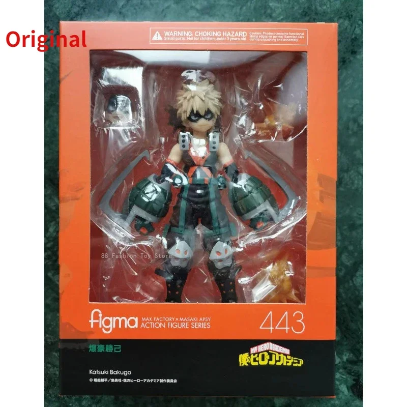 In Stock Original Figma 443 Anime My Hero Academia  Bakugou Katsuki Midoriya Izuku 14cm Action Figure Model Collection Toys Gift