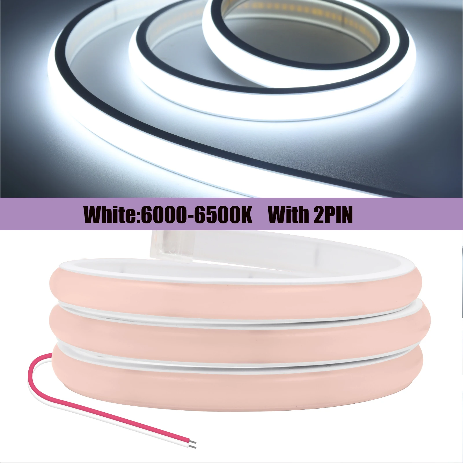 12V 24V 320Leds/M COB Neon Strip Waterdicht 3000K 4000K 6000K Home Decor Hoge Helderder flexibele Lint Touw LED Licht 0.5M-20M