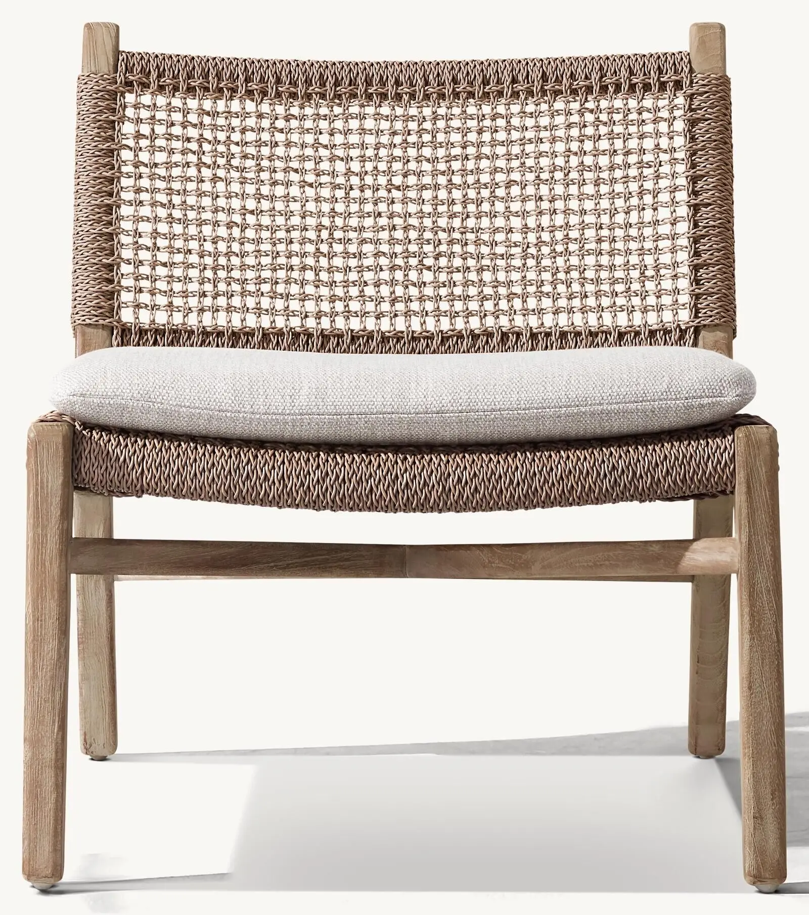 Outdoor Wood Furniture  Rope Woven Comfortable Modern Style Garden  Chair