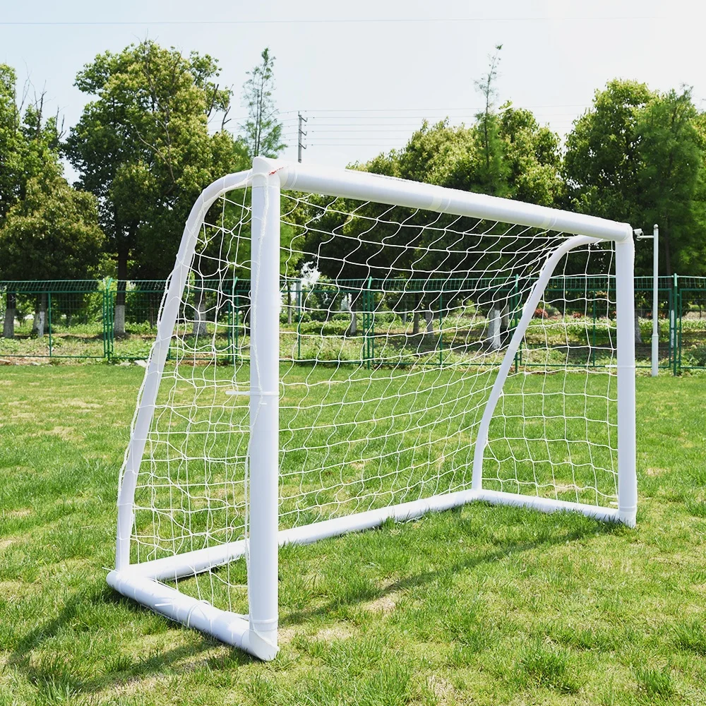 Gawang sepak bola anak-anak mini lipat portabel tahan lama dengan rangka PVC khusus profesional untuk penggunaan di luar ruangan