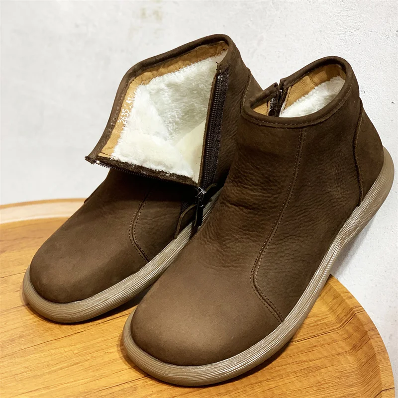 Зимние мужские ботинки из натуральной кожи