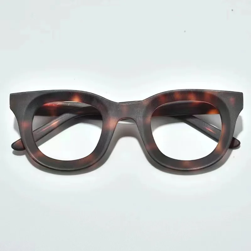Handmade Retro Square Glasses Frame for Men Women Super Thick Trendy Eyeglasses High-end Quality Acetate Vintag Full Rim Eyewear