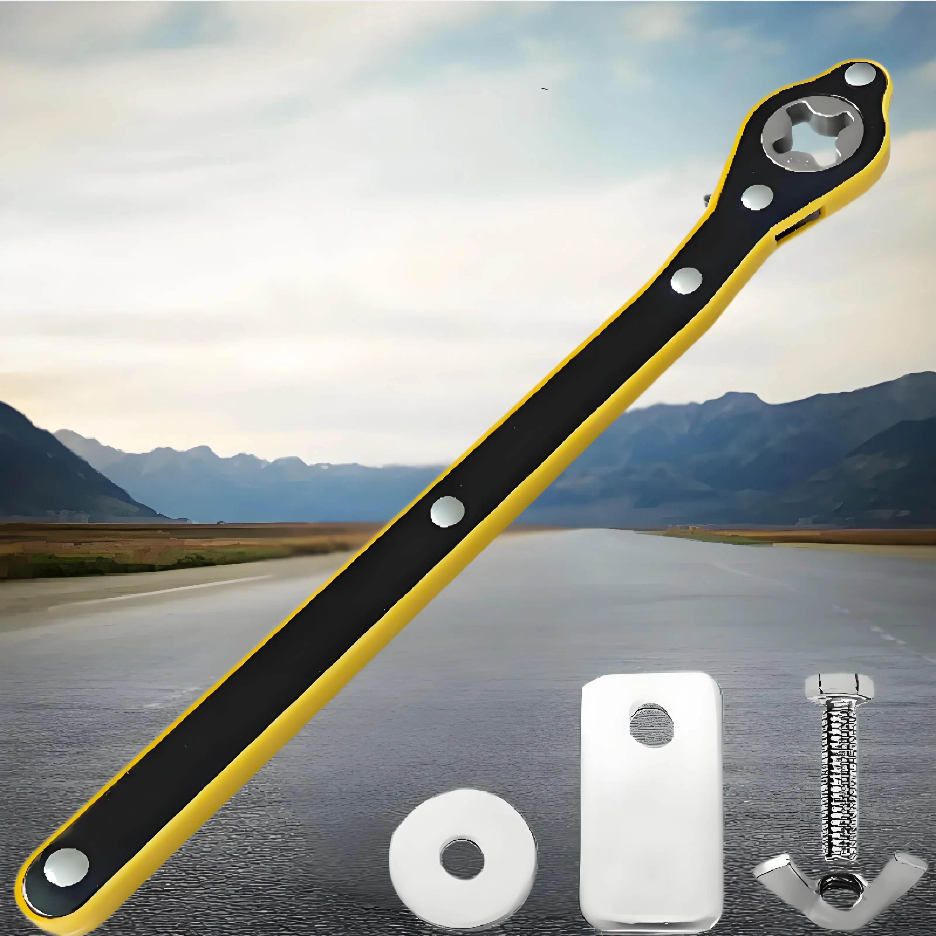 مفتاح ربط بسقاطة شديد التحمل مع 360 درجة °   مقبض دوار، أداة إصلاح تلقائية للأمام/الخلف بدون جهد - أداة يدوية مريحة