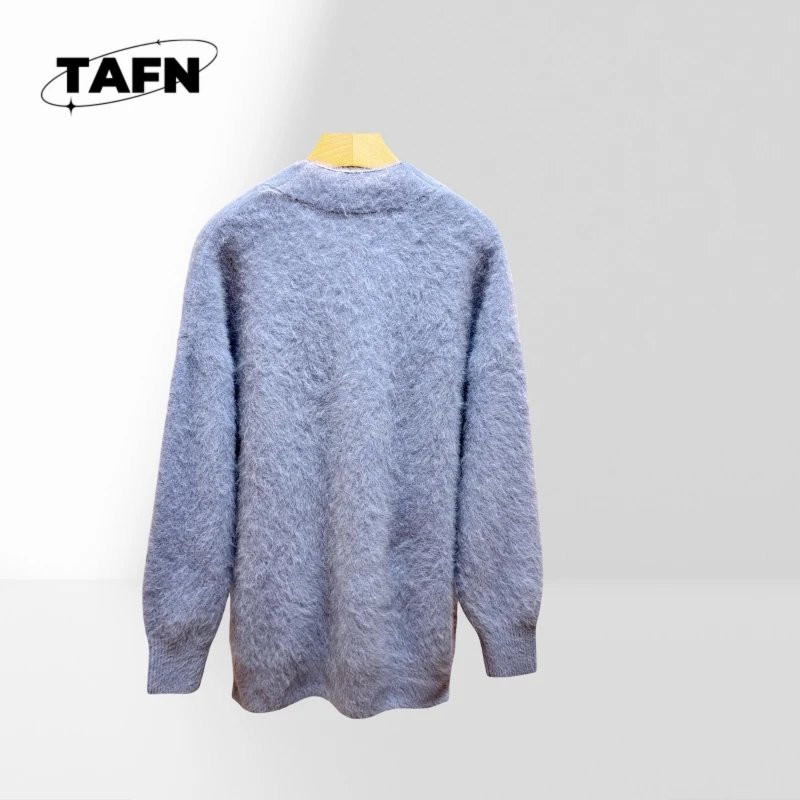 Cardigan clássico de caxemira feminino – design vintage para configurações casuais em 2025 passeios casuais de caxemira retrô feminino AC3002