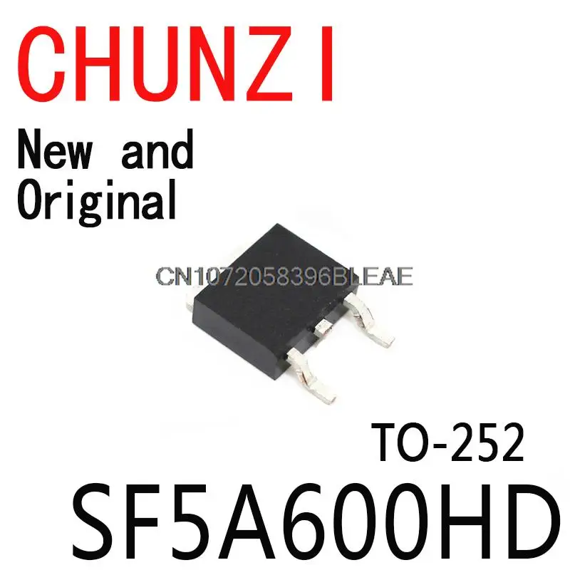 10PCS New and Original TO-252 5A600HD TO252 SF5A600 5A600 600V 5A SF5A600HD