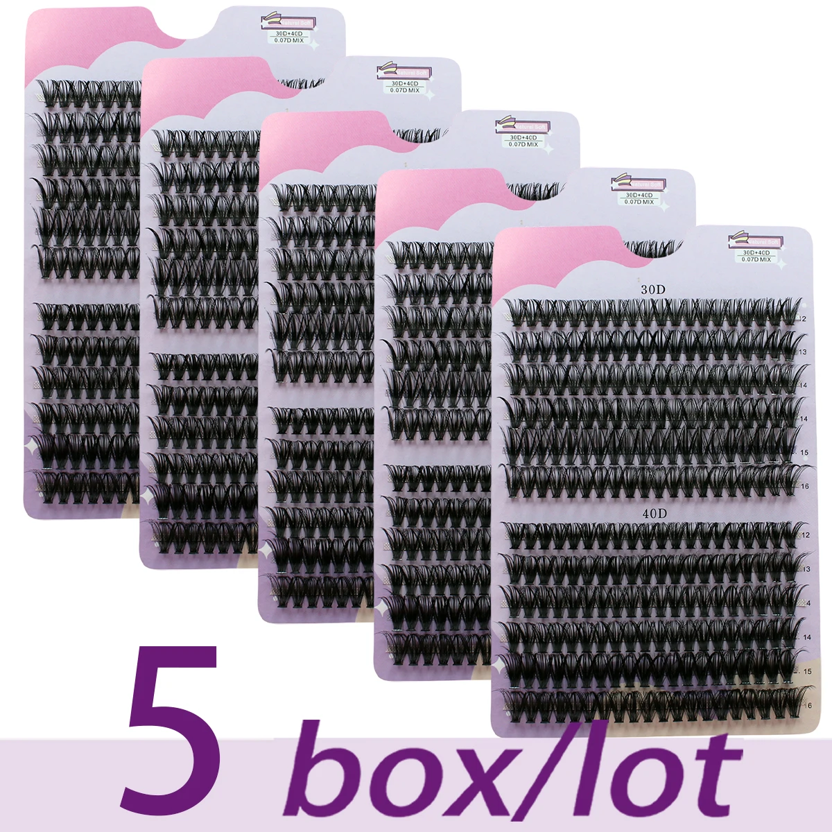 3Pack/5Pack 30/40D 12-16mm Mix D Curl Cluster Lashes Individual Lashes Lash Extensions Clusters Lashes