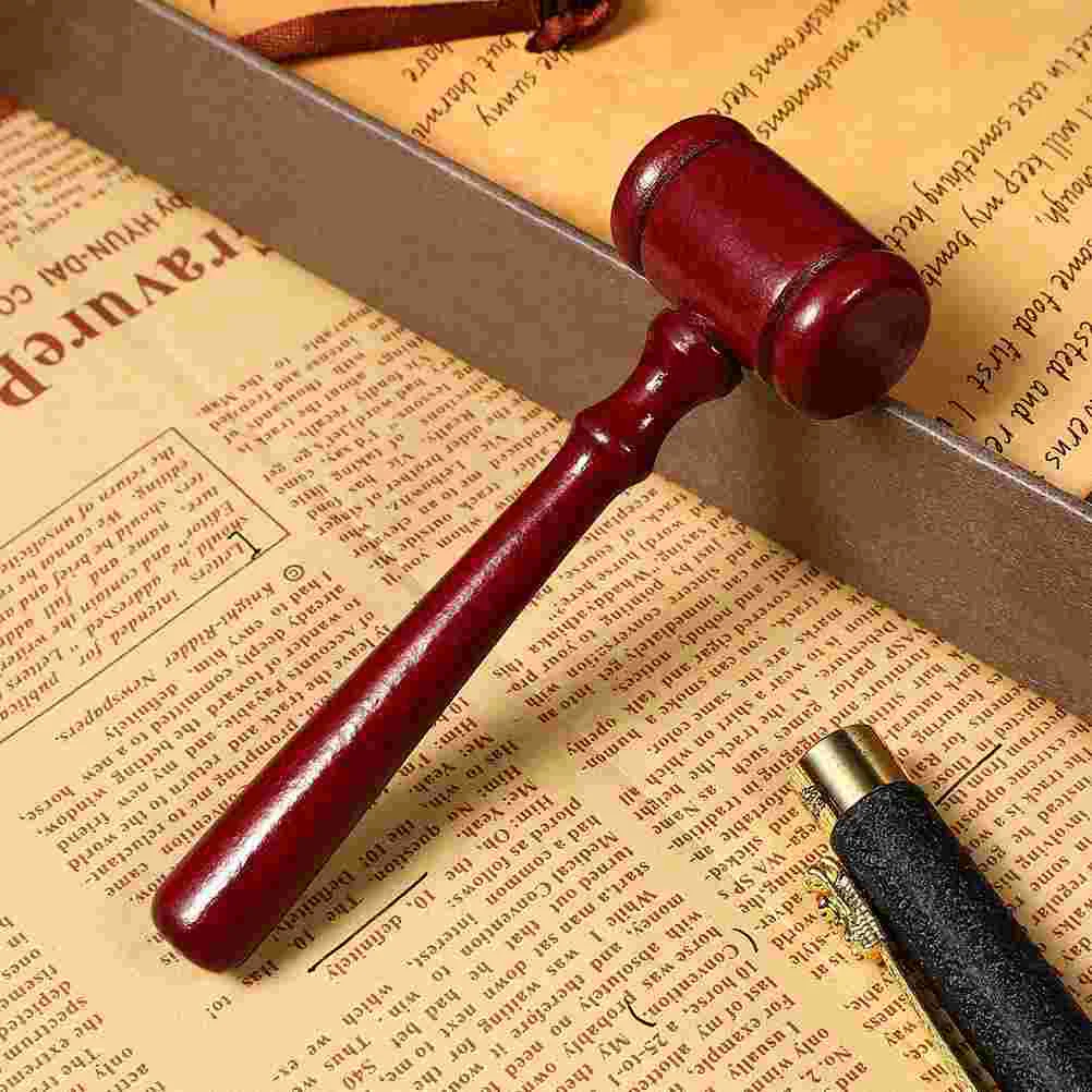 4 Pcs Judge Hammer The Gift Children Wooden Plaything Set Small Gavel Toy Tool Crafts Educational