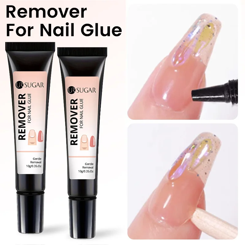 Ur açúcar 10g removedor de cola de unhas para pontas de unhas falsas remoção de gel imprensa falsa em unhas dissolução rápida ferramenta de arte de unhas de manicure líquida