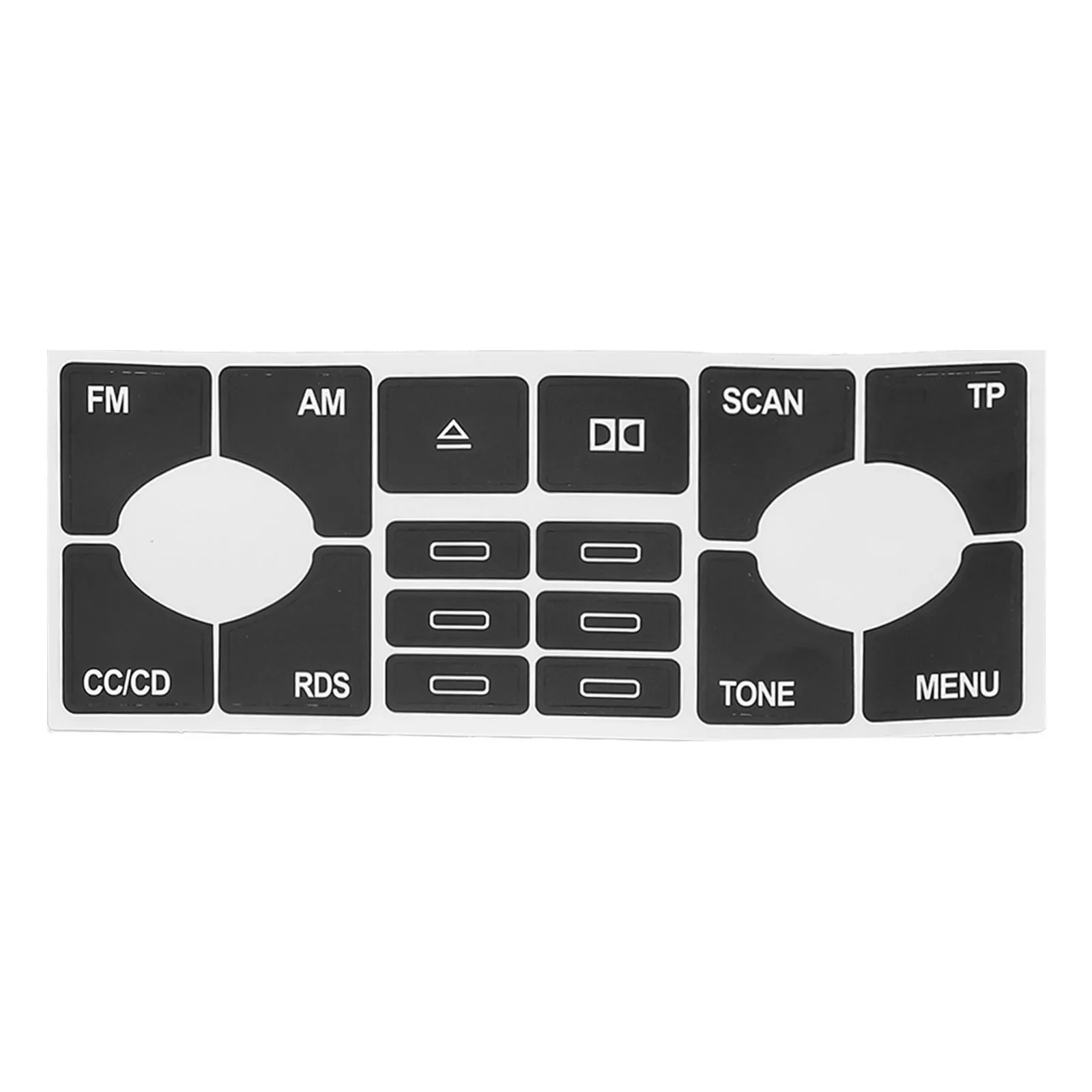 Car Radio Panel Repair Stickers Button Stickers For A4 B6 For A6 C5 High Grade Vinyl Car Radio CD Black Push Button Accessories