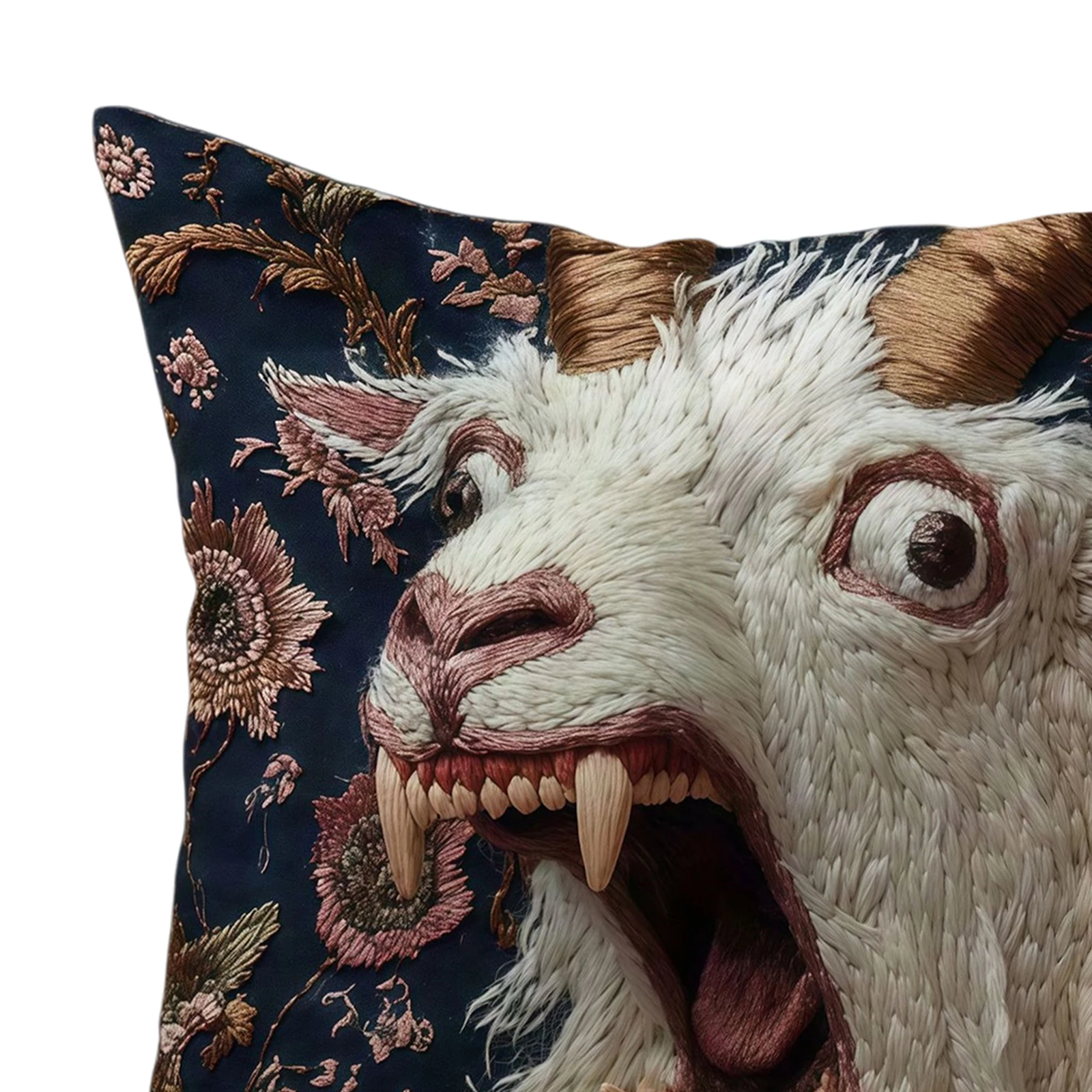 Screaming Goat Throw Pillow Cover 18x18 Inch Hilarious Animal Graphic Soft Pillow Case Cushion Cover for Sofa Couch Living Room