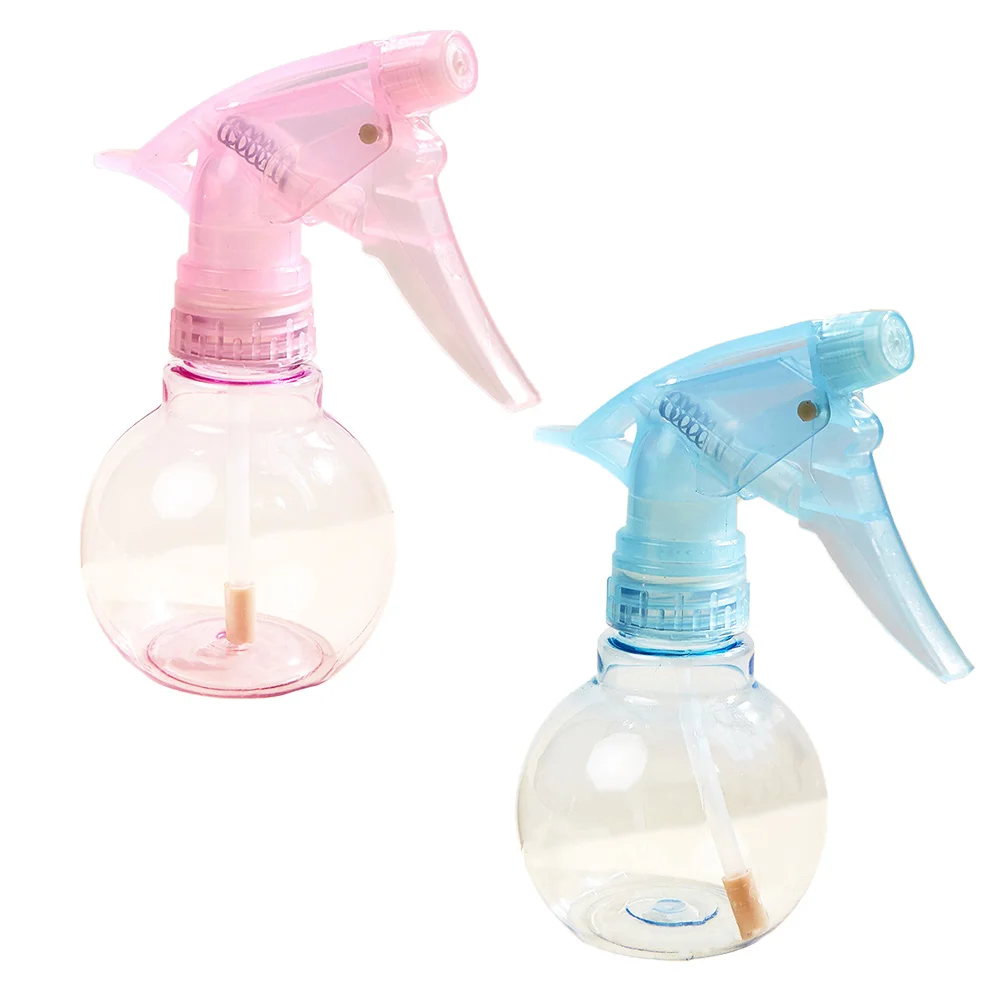 

2pcs Hand Pressure Spray Bottle Refillable Portable Mist Container Leakproof Durable Travel Bottle For Hairdressing