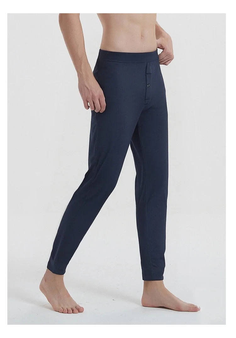 Birdtree,L to 3XL,Filling 100%  Silk Leggings,Men's Warmth Long Johns,Thicken,Windproof,2025 Autumn Winter PantsP5N610JF