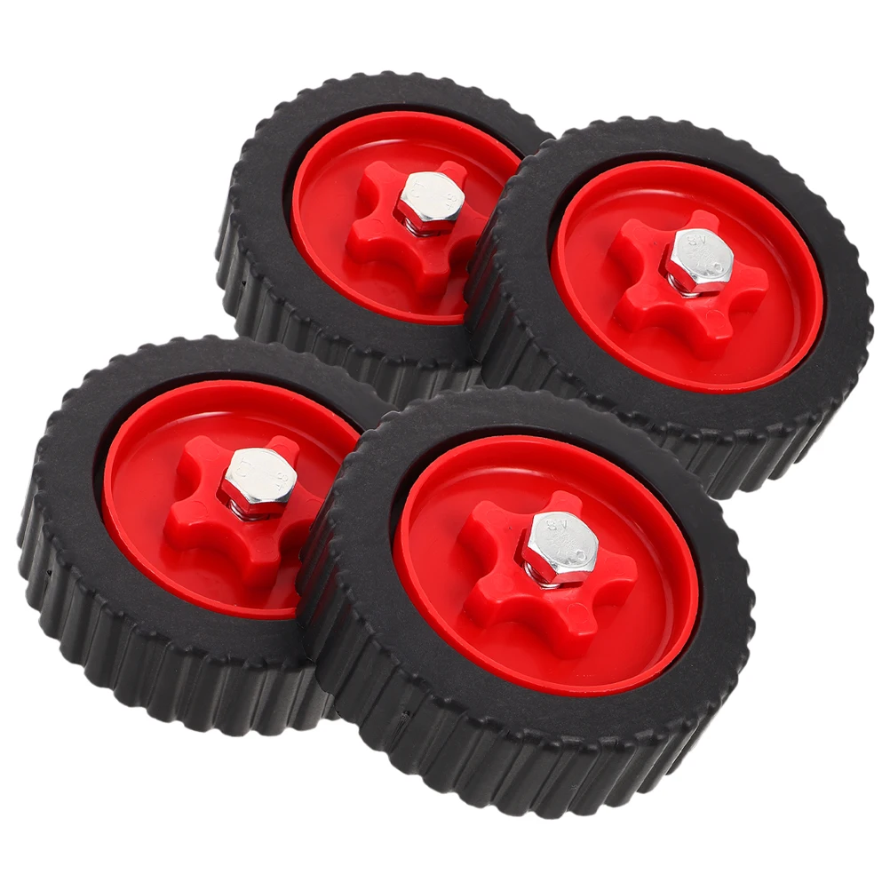 

4pcs Auxiliary Wheels For Lawn Support High Load Capacity Quick Installation Durable Plastic String Trimmer Wheel Garden Tool