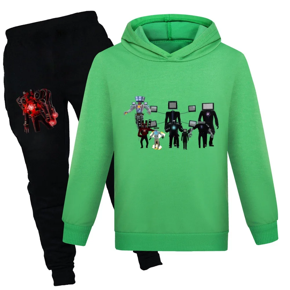 

Game Skibidi Toilet Clothes Kids Hoody Sweatshirt + Jogging Pants 2pcs Sets Boys Cartoon Hoodies Teenager Girls Casual Outfits