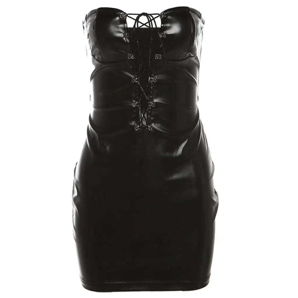 여성 패션 섹시 스트랩 힙백 드레스 유럽 미국 스타일 단색 독립 스테이션 가을 겨울 신상 의류