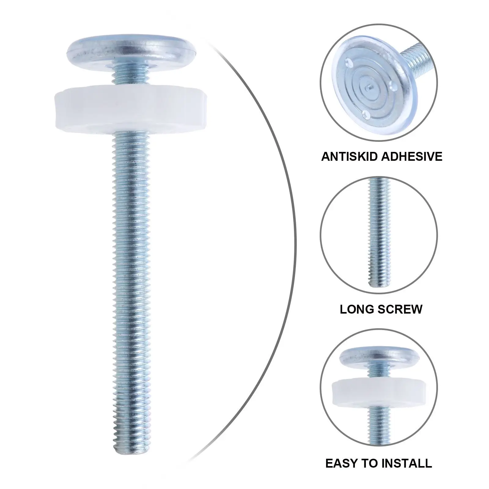 

4 pcs Pressure Mounted Gate Spindle Rods Baby Gate Screw Hardware Threaded Bolts For Stair Pet Barrier Safety Fence Accessory